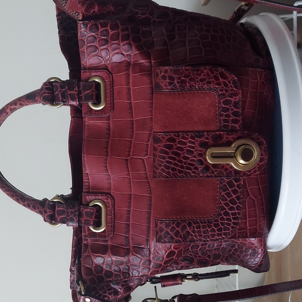 RAFE' TERESA Croc Embossed Vintage Style Satchel 🏷